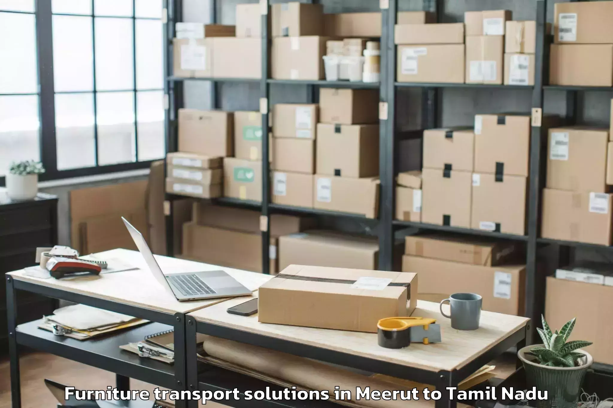 Meerut to Thiruthuraipoondi Furniture Transport Solutions Booking